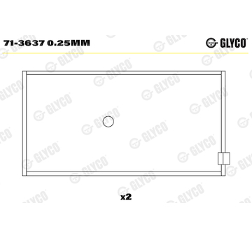 Ojniční ložisko GLYCO 71-3637 0.25mm