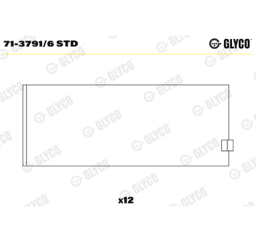 Ojniční ložisko GLYCO 71-3791/6 STD