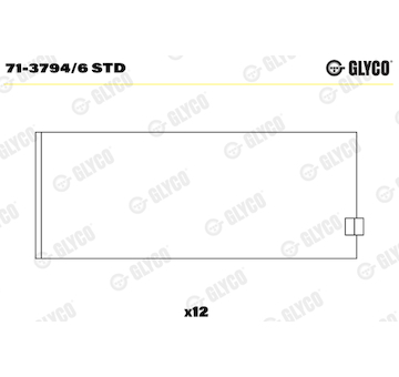 Ojniční ložisko GLYCO 71-3794/6 STD