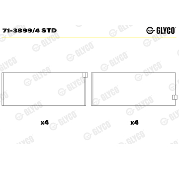 Ojniční ložisko GLYCO 71-3899/4 STD