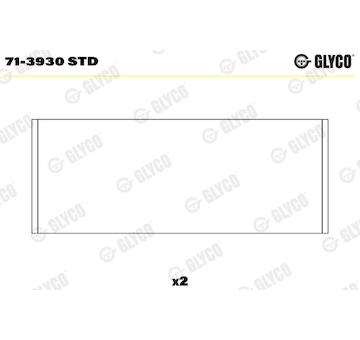 Ojniční ložisko GLYCO 71-3930 STD