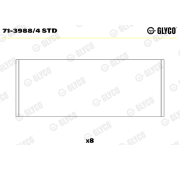 Ojniční ložisko GLYCO 71-3988/4 STD