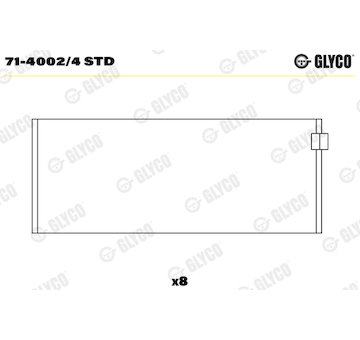 Ojniční ložisko GLYCO 71-4002/4 STD