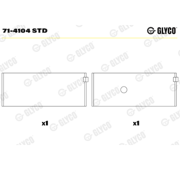 Ojniční ložisko GLYCO 71-4104 STD