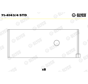 Ojniční ložisko GLYCO 71-4143/4 STD