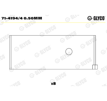 Ojniční ložisko GLYCO 71-4194/4 0.50mm