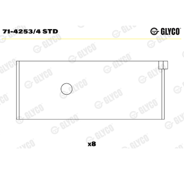 Ojniční ložisko GLYCO 71-4253/4 STD