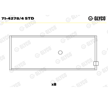 Ojniční ložisko GLYCO 71-4278/4 STD