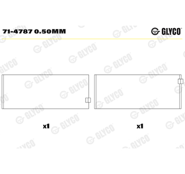 Ojniční ložisko GLYCO 71-4787 0.50mm