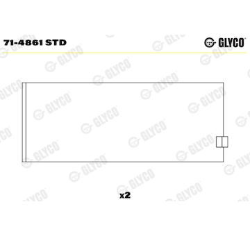 Ojniční ložisko GLYCO 71-4861 STD