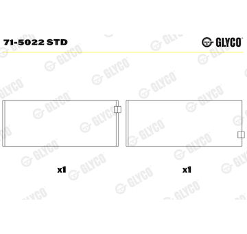 Ojniční ložisko GLYCO 71-5022 STD