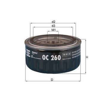 Olejový filtr MAHLE ORIGINAL OC 260