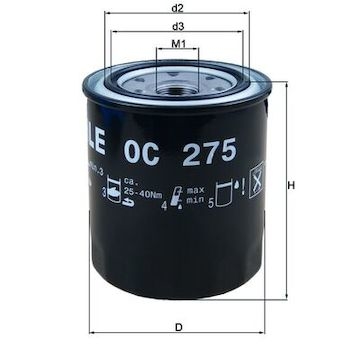 Olejový filtr MAHLE ORIGINAL OC 275