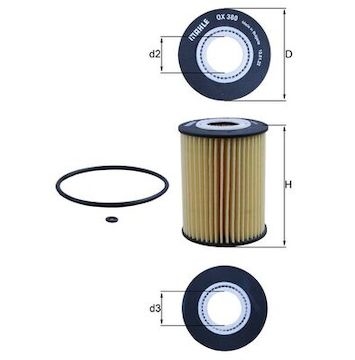 Olejový filtr MAHLE ORIGINAL OX 380D