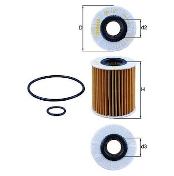 Olejový filtr MAHLE ORIGINAL OX 413D1