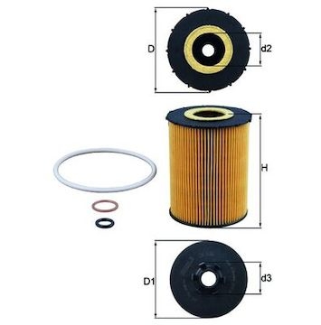 Olejový filtr MAHLE ORIGINAL OX 636D