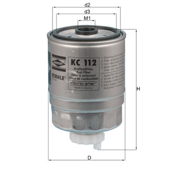 Palivový filtr MAHLE ORIGINAL KC 112