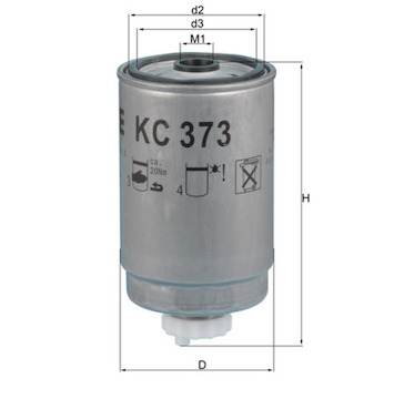 Palivový filtr MAHLE ORIGINAL KC 373