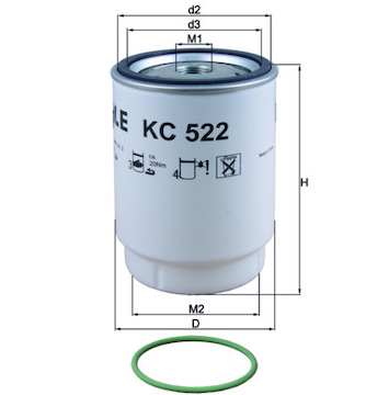 Palivový filtr MAHLE ORIGINAL KC 522D