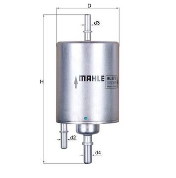 Palivový filtr MAHLE ORIGINAL KL 571