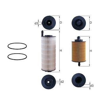 Palivový filtr MAHLE ORIGINAL KX 645KIT