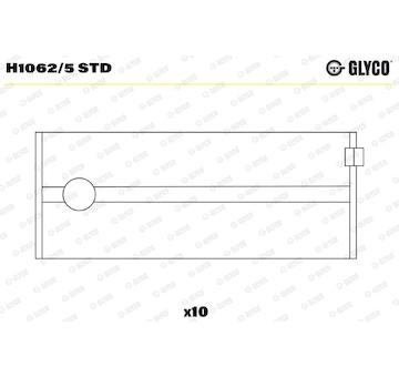 Pánev ložiska klikového hřídele GLYCO H1062/5 STD