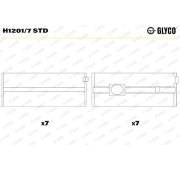 Pánev ložiska klikového hřídele GLYCO H1201/7 STD