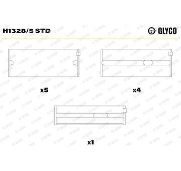Pánev ložiska klikového hřídele GLYCO H1328/5 STD