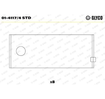 Pánev ojničního ložiska GLYCO 01-4117/4 STD