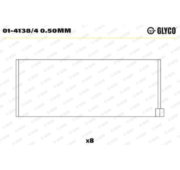 Pánev ojničního ložiska GLYCO 01-4138/4 0.50mm