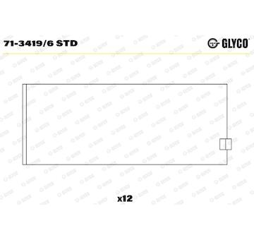 Pánev ojničního ložiska GLYCO 71-3419/6 STD