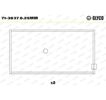 Pánev ojničního ložiska GLYCO 71-3637 0.25mm