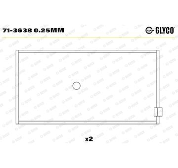 Pánev ojničního ložiska GLYCO 71-3638 0.25mm