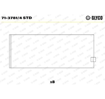 Pánev ojničního ložiska GLYCO 71-3781/4 STD
