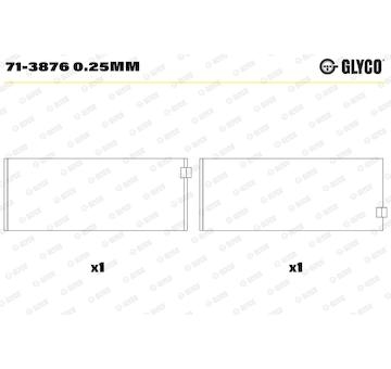 Pánev ojničního ložiska GLYCO 71-3876 0.25mm