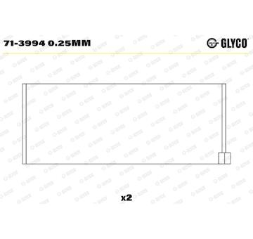 Pánev ojničního ložiska GLYCO 71-3994 0.25mm