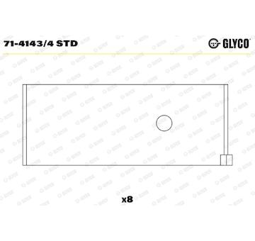 Pánev ojničního ložiska GLYCO 71-4143/4 STD