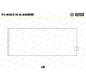 Pánev ojničního ložiska GLYCO 71-4167/4 0.50mm