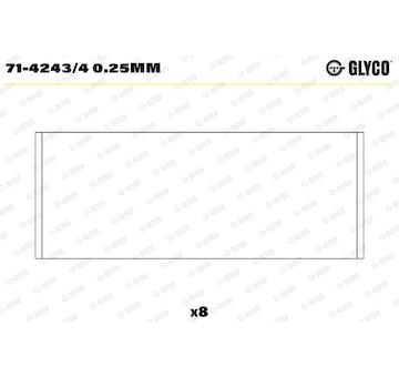 Pánev ojničního ložiska GLYCO 71-4243/4 0.25mm