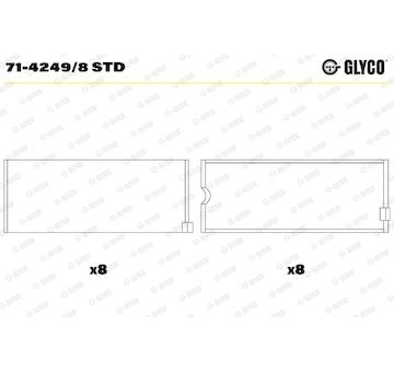 Pánev ojničního ložiska GLYCO 71-4249/8 STD