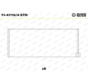 Pánev ojničního ložiska GLYCO 71-4776/4 STD