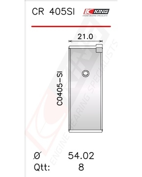 Pánev ojničního ložiska KING CR 405SI0.5