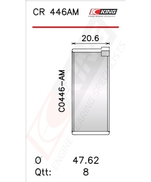 Pánev ojničního ložiska KING CR 446AM1.25
