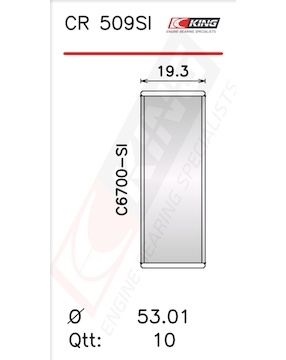 Pánev ojničního ložiska KING CR 509SI0.75