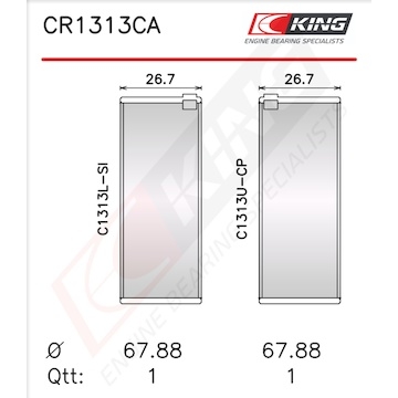 Pánev ojničního ložiska KING CR1313CA 010