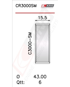 Pánev ojničního ložiska KING CR3000SM0.25