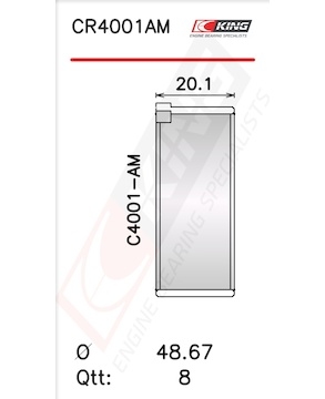 Pánev ojničního ložiska KING CR4001AM1.25