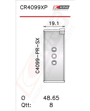 Pánev ojničního ložiska KING CR4099XP
