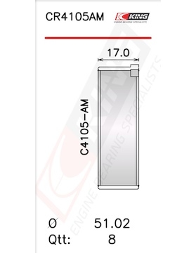 Pánev ojničního ložiska KING CR4105AM1.25