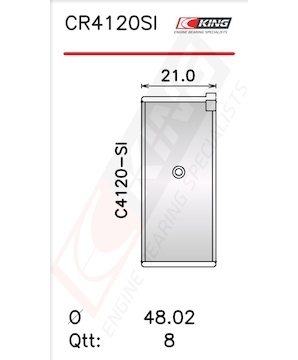 Pánev ojničního ložiska KING CR4120SI1.5